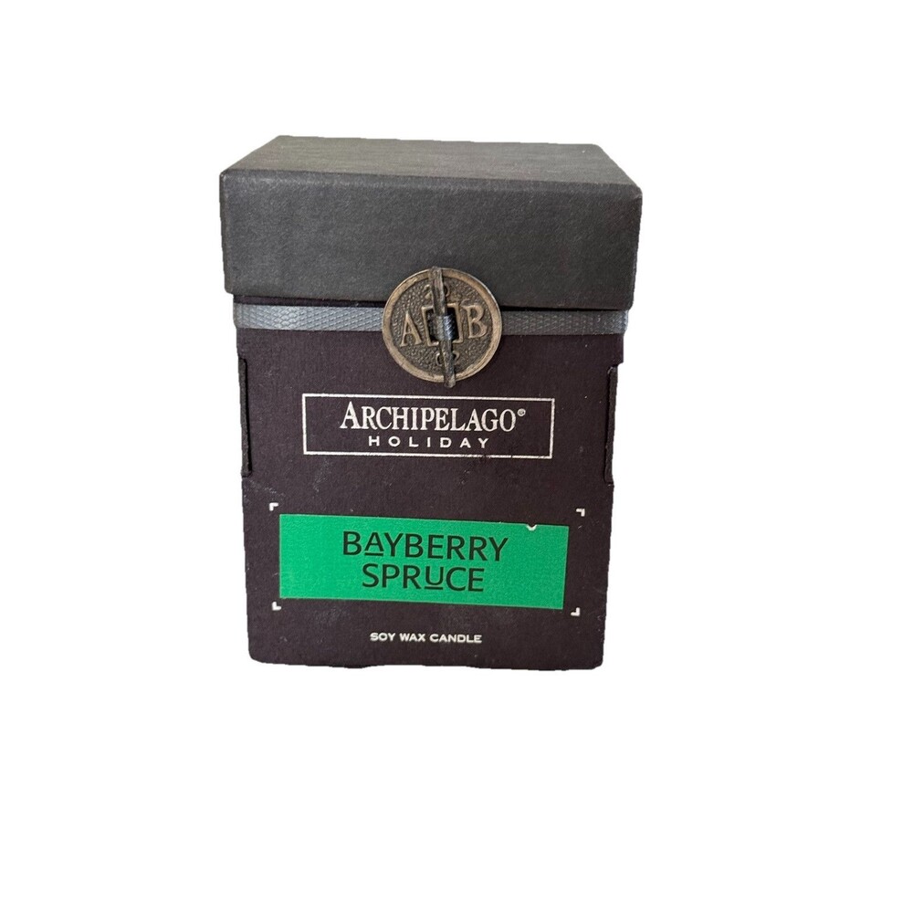 NIB New ARCHIPELAGO BOTANICALS "BAYBERRY SPRUCE" CANDLE Soy Blend 5.25oz